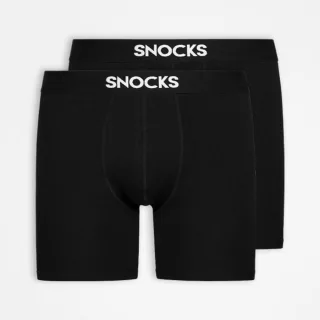 SNOCKS - Boxershorts Long Leg Men black - Gr. - XL