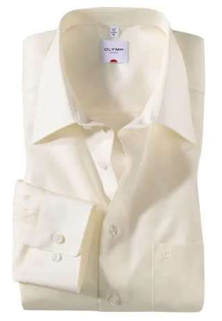 OLYMP - Comfort Fit : Hemd beige - Gr. - 48