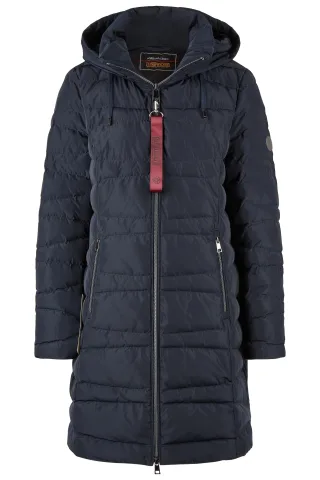 Barbara Lebek - Mantel Thermore mit Kapuze navy - Gr. - 44