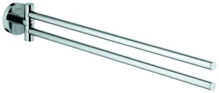 Grohe Handtuchhalter Essentials 40371 2-armig schwenkbar Metall 450mm chrom, 40371001 40371001
