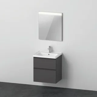 Duravit D-Neo Möbelwaschtisch mit Waschtischunterbau und Spiegel 600x480x2000 mm - DE0144049490000 DE0144049490000