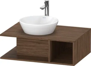 Duravit D-Neo Konsolenwaschtischunterbau wandhängend Nussbaum dunkel Matt 800x550x260 mm - DE4928021 DE492802121