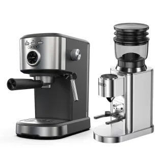 [EU Direct] HiBREW H5A Espresso Machine & G7 Conical Burr Grinder Combo 15 Bar One-Touch Espresso Dual-Mode Frother Touc