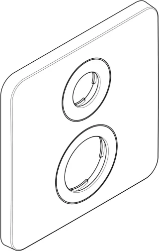 Hansgrohe Vierkantrosette Axor Citterio M Wannenmischer Unterputz chrom, 98969000 98969000