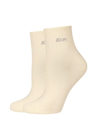 JOOP Socken "Kurzsocken daily crystal 2er Pack" 2er Pack Weiche Baumwolle für hohen Tragekomfort, Logo mit funkelnden Kristallsteinen