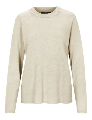 CLARINA - (S)NOS Stehbund-Pullover,1/1Ar 204 sand mel. - Gr. - 48