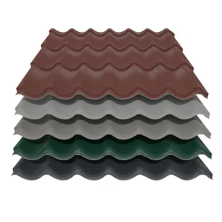 Pfannenblech Typ 2 | 0,70 mm | Aluminium | Modullänge 350 mm | 25 µm Polyester