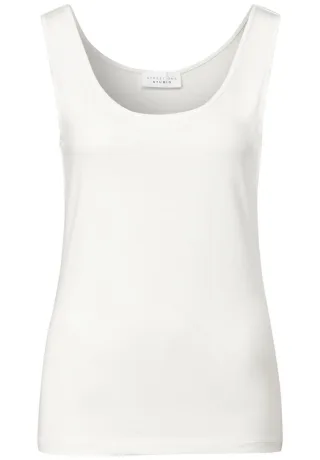 Street One Studio - Basic Jersey-Top weiß - Gr. - 42