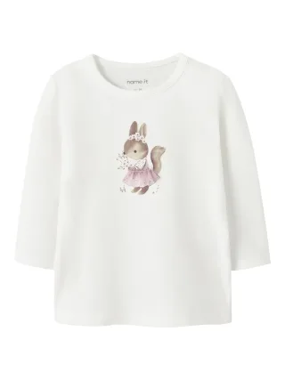 NAME IT - NBFSUNSHINE LS TOP BOX cloud dancer - Gr. - 56