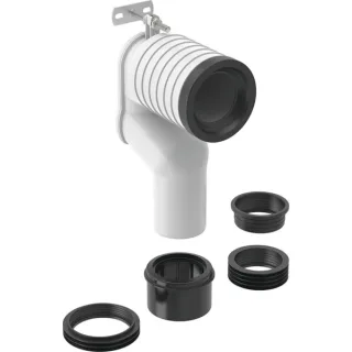 Geberit P- Anschlussgarnitur PP für Stand-WC wandbündige montage 90/110, 131081111 131081111