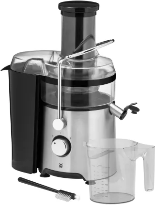 WMF Entsafter "Kult X, elektrische Obst Gemüse Saftpresse aus Edelstahl, 500W," 500 W Slow Juicer für große Fruchtstücke, 2 Geschwindigkeitsstufen