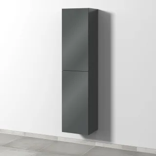 Sanipa 3way Hochschrank mit 2 Türen, Anthrazit-Glanz SF09479