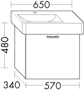 Burgbad Waschtischunterschrank Sys30 PG4 Sana 480x570x340 Trend- oder RAL-Farbe HGL, WUOZ057F5348 WUOZ057F5348
