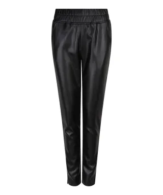 Esqualo - Hose aus veganem Leder schwarz - Gr. - 34