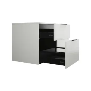 Burgbad Waschtischunterschrank Eqio 619x1200x550 Weiß Hochglanz, SGUU120RF2009 SGUU120RF2009