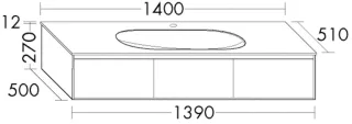 Burgbad Glas Waschtisch-Set rc40 Salbeigrau Ultramatt/Schilf Hochglanz, SGAR140F5964A0048 SGAR140F5964A0048