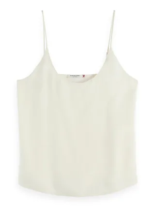 Scotch & Soda - Gewebtes Tanktop aus Jersey beige - Gr. - 38