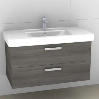 Artiqua 414 Waschtischunterschrank für Subway/Omnia Architectura 611610 Graphit Struktur quer, 414-W 414-WU2L-V04-7098-401