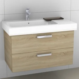 Artiqua 413 Waschtischunterschrank für iCon 124190 Castello Eiche quer NB, 413-WU2L-K08-7134-426 413-WU2L-K08-7134-426