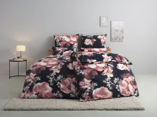 OTTO home Bettwäsche "MELINA" 2 Stk. florale Bettwäsche mit Reißverschluss, ab Gr. 135x200 cm