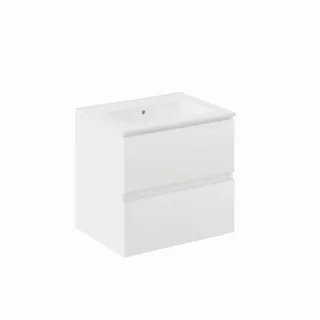 Cosmic Bbest Unterschrank 2 Schubladen mit Keramik-Waschbecken , weiss matt, WJB010P0615102 WJB010P0615102