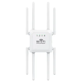 300M WIFi Repeater Wi-Fi Amplifier 802.11N 2.4GHz Wireless Signal Booster Smart Power Extender with 8 Antennas for Offic