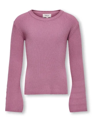 KIDS ONLY - KOGNATASHA LIFE LS O-NECK PEARL CP KNT heather rose - Gr. - 158/164
