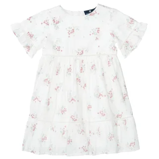 BASEFIELD - Md.-Kleid ivory aop - Gr. - 128/134