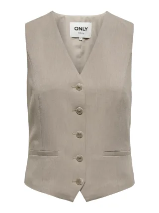 ONLY - ONLIRIS-HATTIE WAISTCOAT TLR NOOS Taupe Gray - Gr. - 34