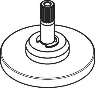 Hansgrohe Rosette Axor Uno Piccolo 3-Loch Waschtischarmatur Standmodell chrom, 97285000 97285000