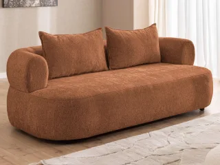 Home affaire 3-Sitzer "LUSSAC 3-Sitzer Design-Sofa mit Zierkissen, Maße B/T/H: 202/123/78 cm" hoher Sitzkomfort und modernes Design, Sofa ohne Bettfunktion