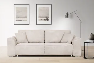 OTTO home 3-Sitzer "BEATRICE, B: 250 cm - wahlweise mit Bettfunktion" u. Bettkasten, incl. 2 Zierkissen