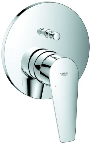 GROHE Wannenarmatur BauEdge Fertigmontageset für 35600 chrom, 24162001 24162001
