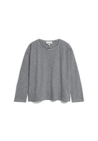 Armedangels - XIANAA STRIPE LONGSLEEVE black-oatmilk - Gr. - S