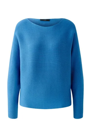 Oui - Pullover Viskosemischung blau - Gr. - 36