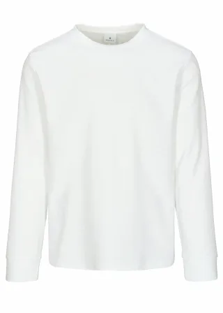 BASEFIELD - Rundhals Shirt longsleeve white - Gr. - XL