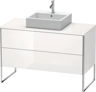Duravit XSquare Konsolenwaschtischunterbau bodenstehend Weiß Hochglanz 1200x548x778 mm - XS492202222 XS492202222