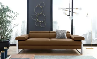 W.SCHILLIG 2-Sitzer "finn" German Design Award 2016, Fußgestell Chrom glänzend, Breite 230 cm