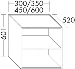 Burgbad Unterschrank Sys30 PG4 Sana 601x300x520 Grau Ultramatt, WWCF030F5770 WWCF030F5770