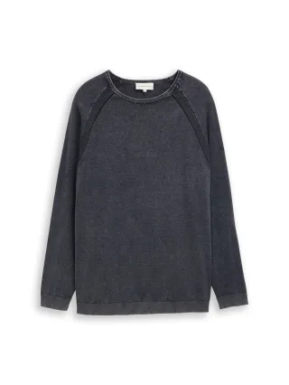 Tom Tailor - Plus Size - Strickpullover aus Baumwolle sky captain blue - Gr. - 4XL