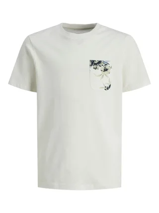 JACK&JONES - JJCHILL POCKET TEE SS JNR cloud dancer - Gr. - 152