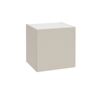 Neuesbad Serie 40 Seitenschrank mit Wäschekorb, B:500,H:500,T:450mm, Korpus/Front: kaschmir matt lac NB1DF001-B-050151