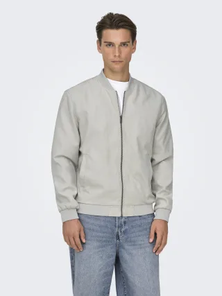 ONLY&SONS - ONSLUCAS FAKE SUEDE BOMBER OTW NOOS Vapor Blue - Gr. - S