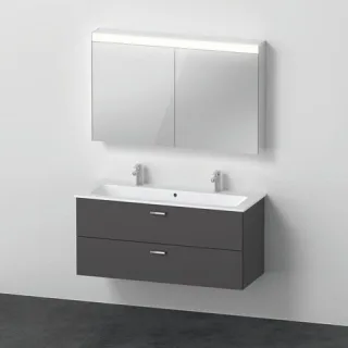 Duravit XBase Möbelwaschtisch mit Waschtischunterbau und Spiegelschrank 1230x490x200 mm - XB00670494 XB006704949