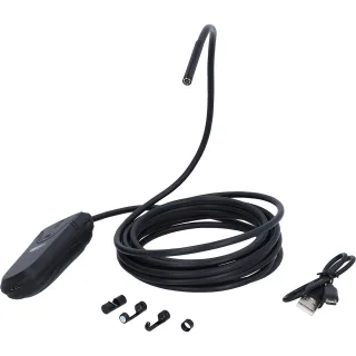 KS Tools Wi-Fi-Videoskop-Satz mit Ø 5,5 mm 0° HD Frontkamera-Sonde, 5-tlg - 550.7560