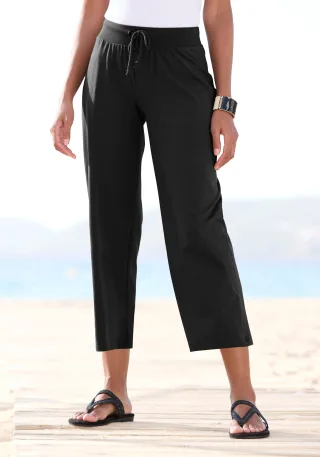 Beachtime 7/8-Strandhose aus weichem Jersey, Wide-Leg, Jogginghose, Relaxhose