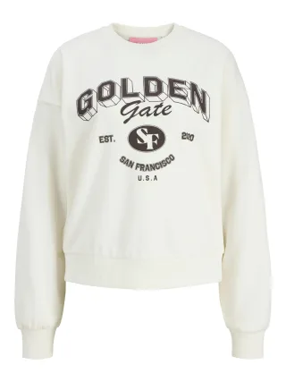 JJXX - JXMERLE SPRING RLX SHORT LS CREW SWT LN Vanilla Ice - Gr. - L