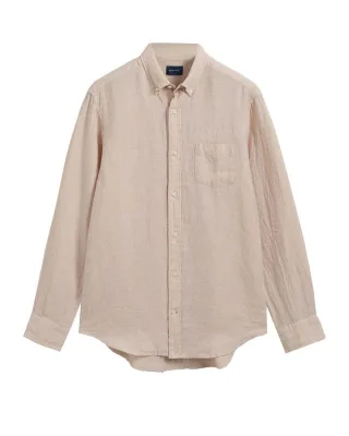 GANT - Regular Fit : Leinenhemd beige - Gr. - M