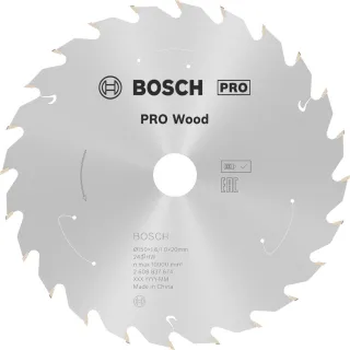 Bosch PRO Akku-Kreissägeblatt Standard for Wood, 150 x 1,6/1 x 20, 24 Zähne - 2608837674