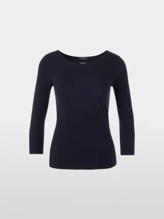 Marc Cain Essentials - Hauchzartes Longsleeve midnight blue - Gr. - 42